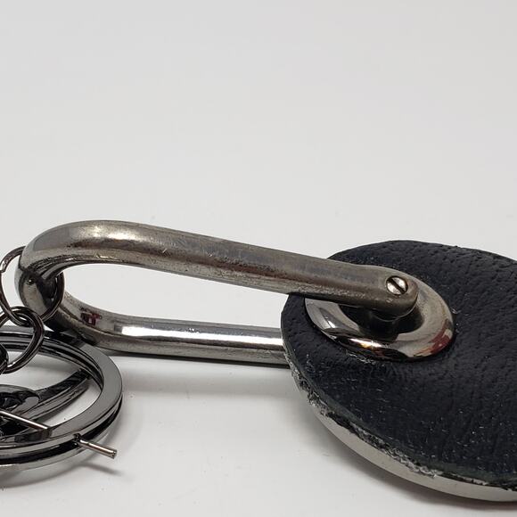 Gucci Black Chrome + Black Leather Repurposed Handcrafted Keychain - Picture 8 of 13